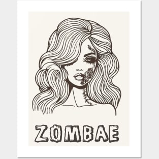 Zombae Halloween Posters and Art